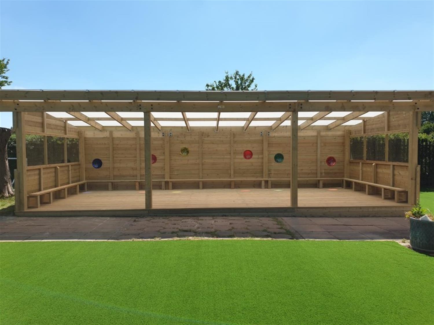 An outdoor classroom on a school playground