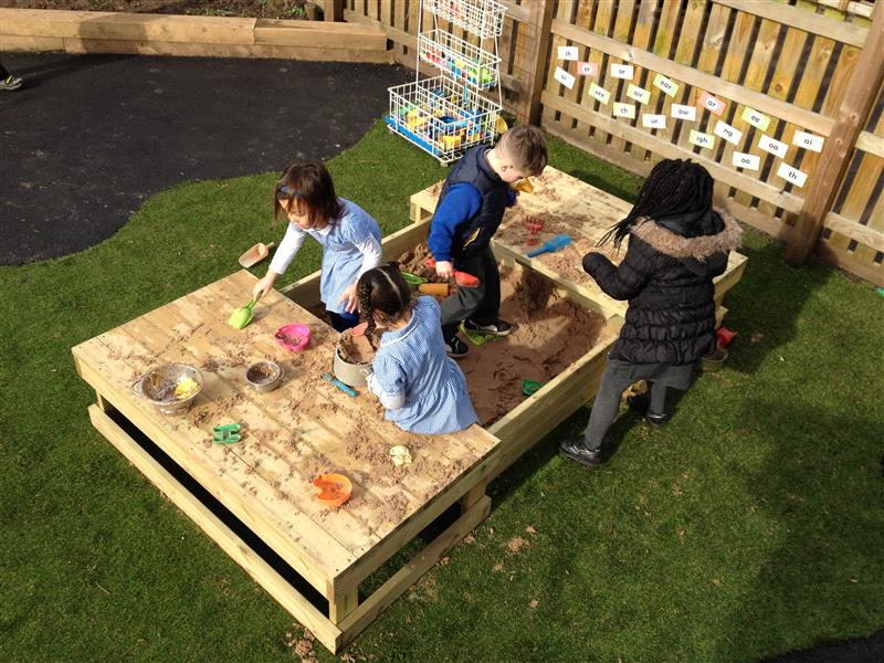 childrens sand and water pit