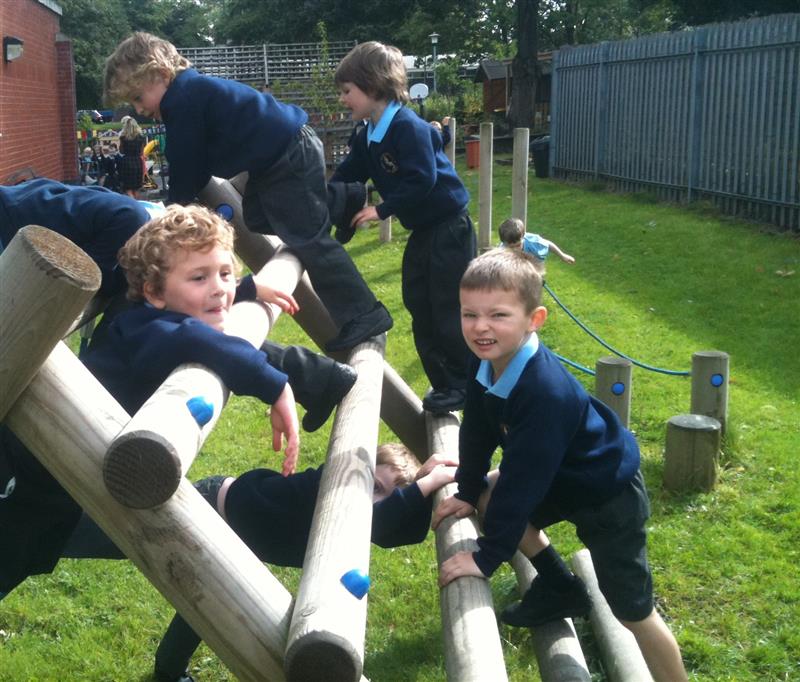 wooden climbing frame - free play