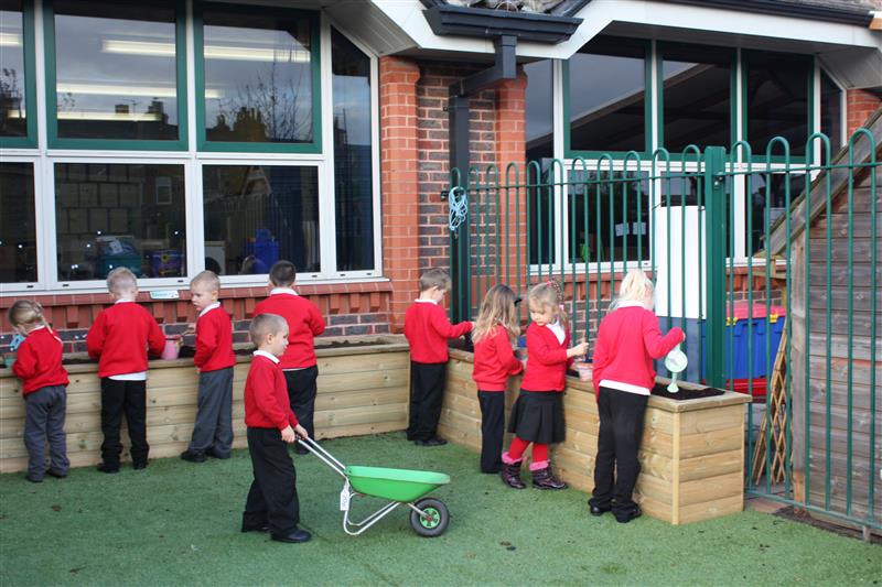playground planters and natural equipment