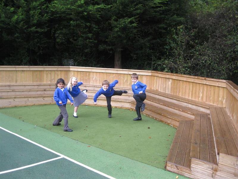 Performance stage for school playgrounds