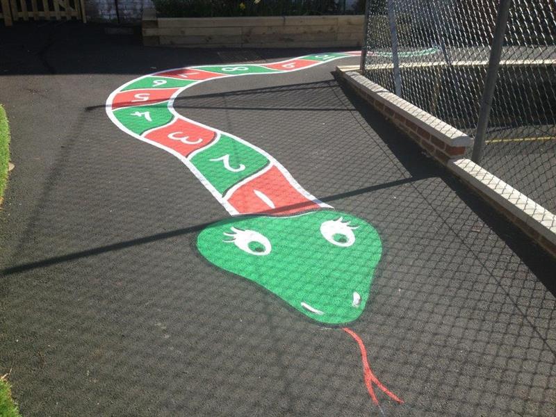 Playground Markings snake design for schools