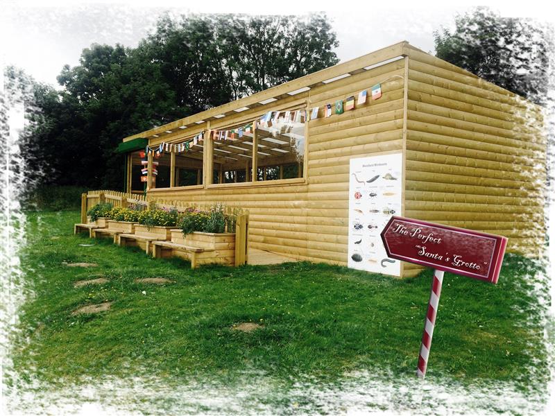 Outdoor Classroom transfomed into Santa's Grotto