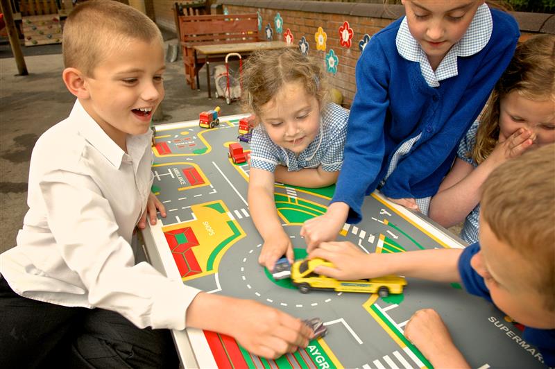 Picnic Table with Playtown gametop - ideal for EAL children