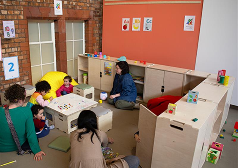 A breakout space for children in the classroom using Stack and Stores.