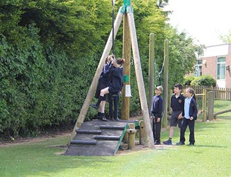 Kinetic playground equipment for schools