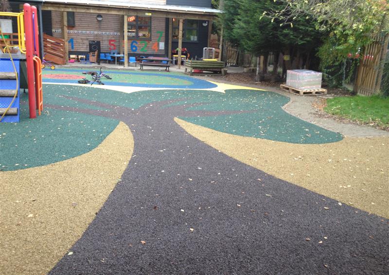 rubber bark chippings