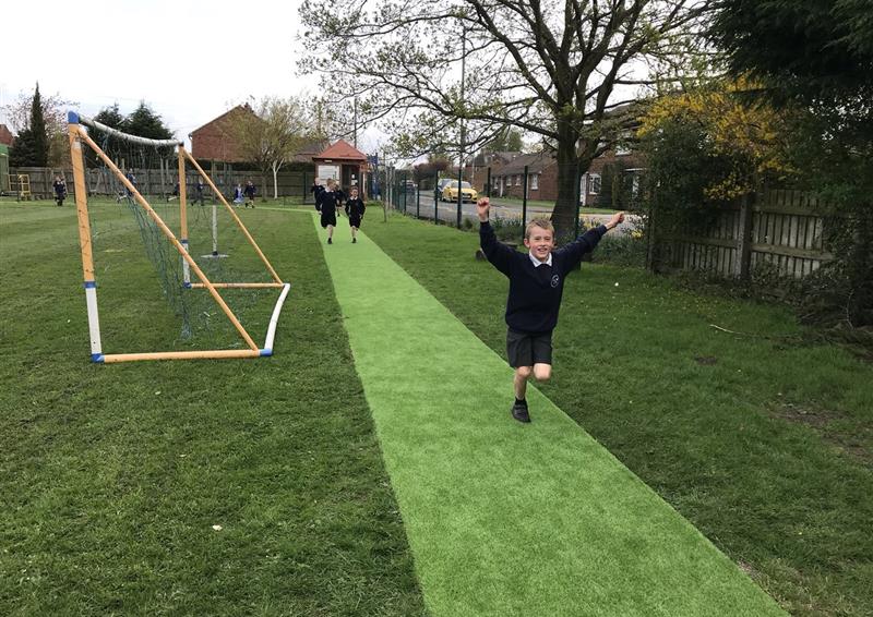 daily mile track on grass