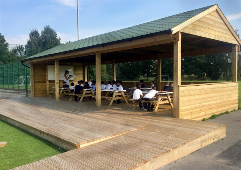 Outdoor Gable End Classrooms For Schools