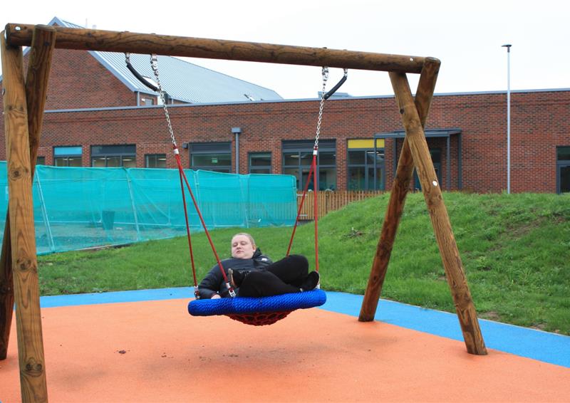 School playground swings