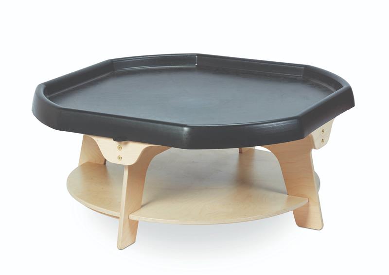 A Play Tray Activity Table with Shelf for Preschool aged children, with a white background