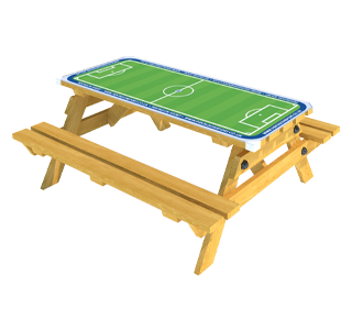 Sticker graphic representing Picnic Table with Football Gametop