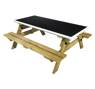 Sticker graphic representing Picnic Table with Chalkboard Top