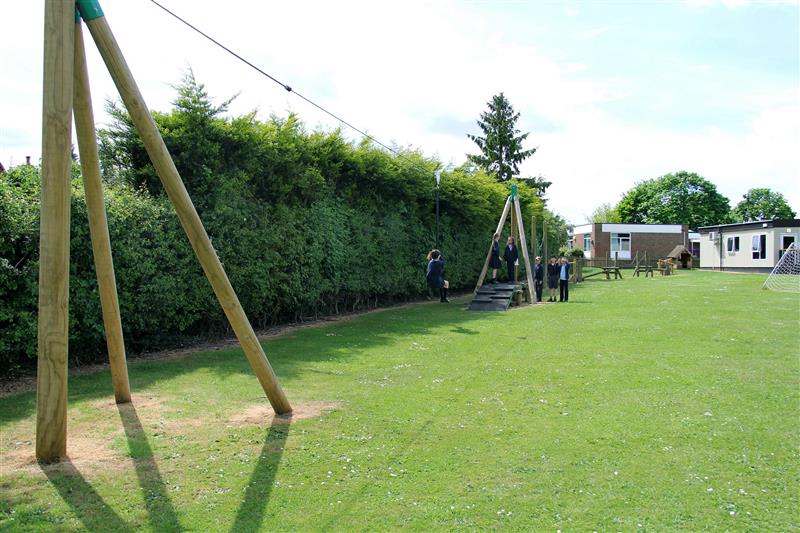 Active playground equipment at Codicote Primary School