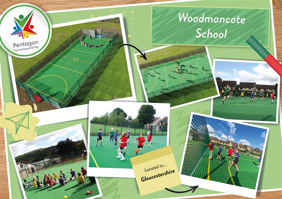 Woodmancote Primary Schools Gigantic MUGA Transformation Pentagon Play