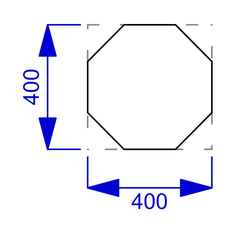Technical render of a Saferturf Octagon