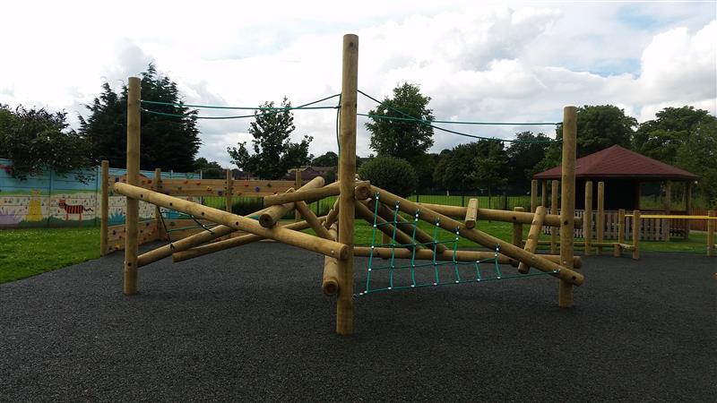 Skiddaw Wooden Climbing Frame for Schools | Pentagon Play